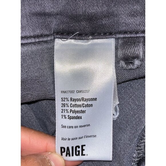 Paige Black ash High Rise Jogger Jeans Women's Size 32 - Picture 10 of 12